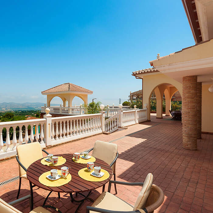 San Jorge luxury villa. Terrace views