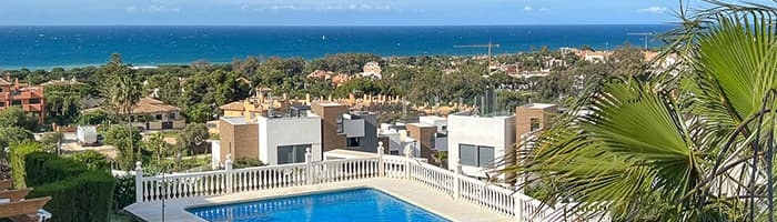 Immobilien un der Costa del Sol Spanien mit Meerblick zu verkaufen