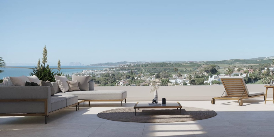 Genießen Sie diese Aussicht von den Terrassen des Azure